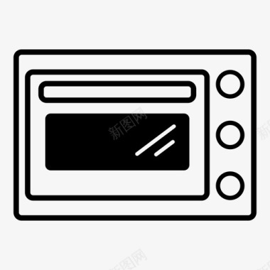 烤箱厨房用具炉子图标图标
