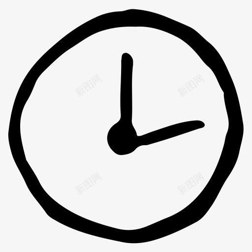 时钟草图时间图标svg_新图网 https://ixintu.com 手表 时钟 时间 草图 计时器