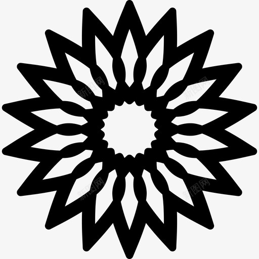 花瓣尖的花大自然花朵图标svg_新图网 https://ixintu.com 大自然 花朵 花瓣尖的花
