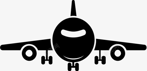 飞机着陆运输图标svg_新图网 https://ixintu.com 旅行 着陆 运输 飞机
