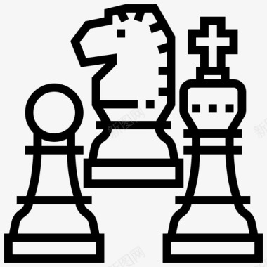 象棋运动策略图标图标