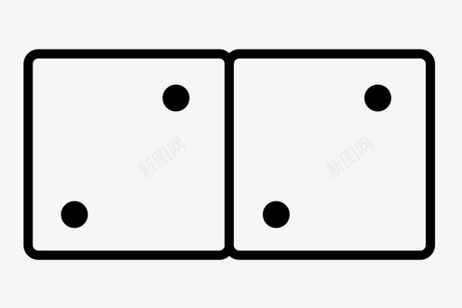 多米诺骨牌2x2圆点图标图标