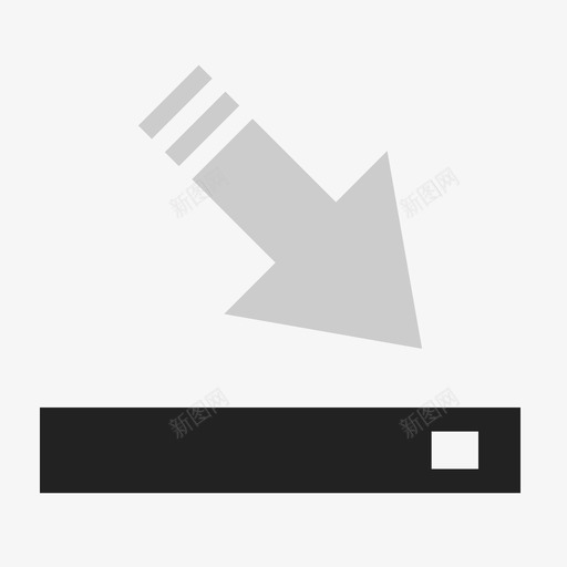 接受驱动器箭头存储图标svg_新图网 https://ixintu.com 存储 接受驱动器 箭头