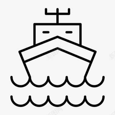 船锚海图标图标