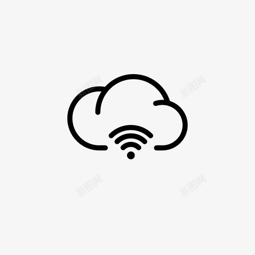 云wifi连接数据图标svg_新图网 https://ixintu.com 云wifi 互联网 数据 数据云 连接
