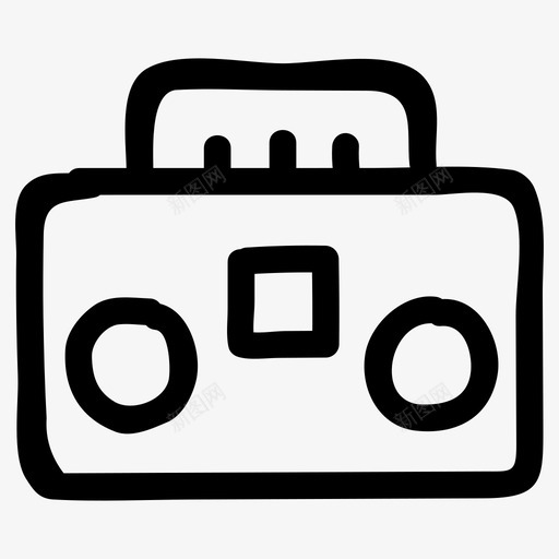 音箱媒体播放器图标svg_新图网 https://ixintu.com 唱片 媒体 播放器 立体声 音乐音频和视频手绘 音响 音箱