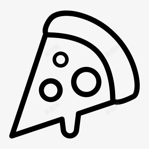 披萨奶酪外皮图标svg_新图网 https://ixintu.com 午餐 外皮 奶酪 意大利 意大利香肠 披萨 餐车