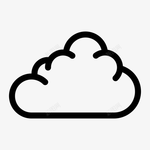 云多云天空图标svg_新图网 https://ixintu.com 3d打印关闭 云 多云 天气 天空