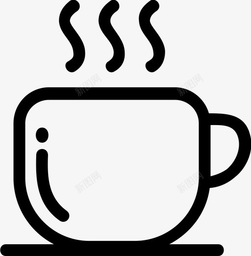 咖啡早餐杯子图标svg_新图网 https://ixintu.com 咖啡 早餐 杯子 茶