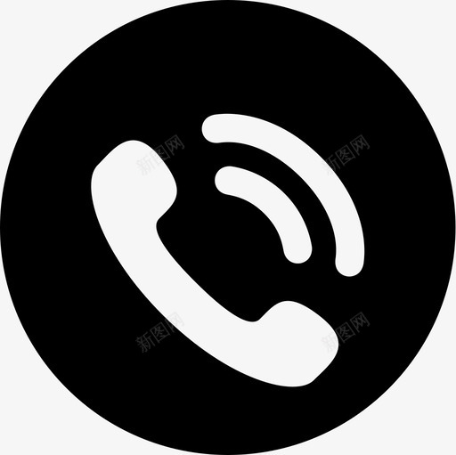 电话 实底svg_新图网 https://ixintu.com 电话 实底 phone