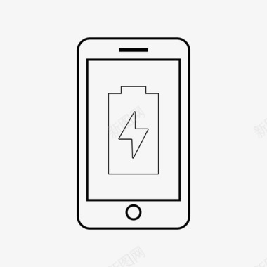手机电池充电能量电源图标图标