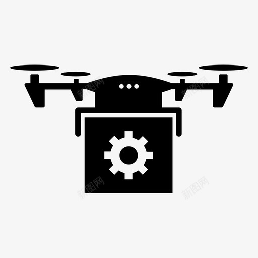 无人机交付修复帮助图标svg_新图网 https://ixintu.com 40个行业 修复 帮助 打包 无人机交付