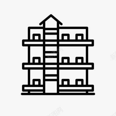 建筑公寓住宅图标图标