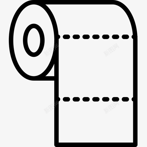 卫生纸浴室纸卷图标svg_新图网 https://ixintu.com 卫生纸 卫生间 浴室 浴室线 纸卷