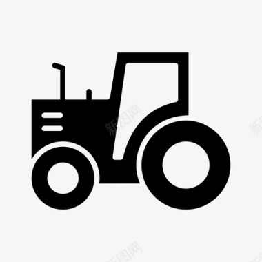 拖拉机建筑农用拖拉机图标图标