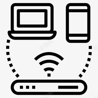 免费wifi接入互联网图标图标