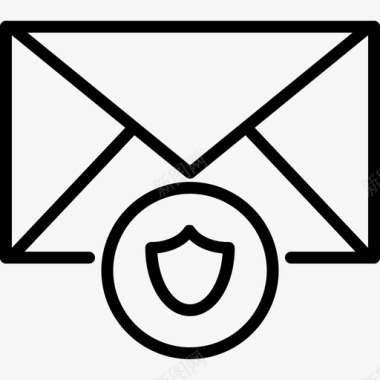 电子邮件屏蔽电子邮件隐私电子邮件保护图标图标