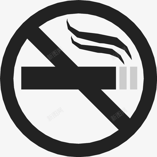 禁烟区禁止吸烟停止图标svg_新图网 https://ixintu.com 停止 禁止吸烟 禁烟区