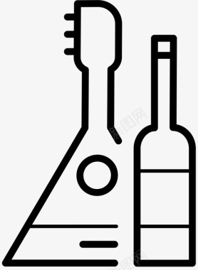 俄罗斯音乐巴拉莱卡吉他图标图标