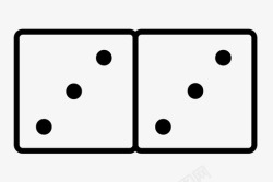 X的圆点多米诺骨牌3x3圆点图标高清图片