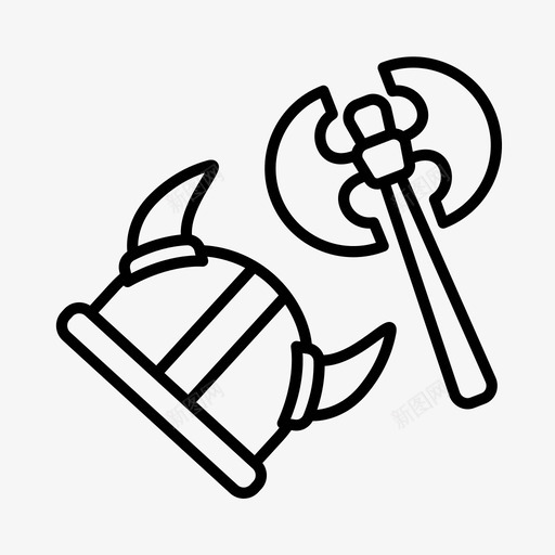 维京人中世纪北欧图标svg_新图网 https://ixintu.com 中世纪 北欧 斯堪的纳维亚 维京人