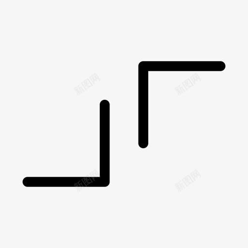 右下和左上箭头连接数据流图标svg_新图网 https://ixintu.com 交换 右下和左上箭头 导航箭头papt 数据流 流量 连接