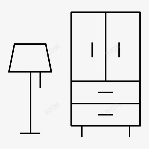 衣柜内饰图标svg_新图网 https://ixintu.com 内饰 衣柜