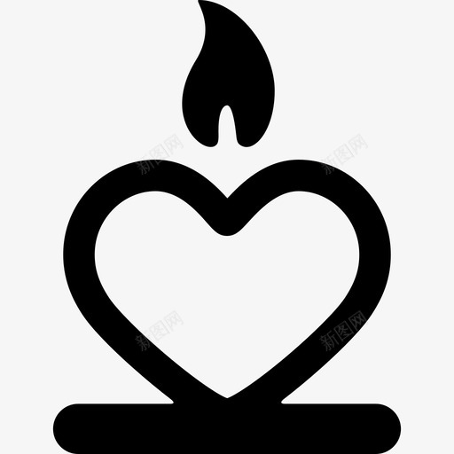 带着一颗心的蜡烛做我的情人图标svg_新图网 https://ixintu.com 做我的情人 带着一颗心的蜡烛