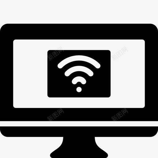 连接电脑功能显示器图标svg_新图网 https://ixintu.com wifi 功能 显示器 电脑功能稳定 连接电脑