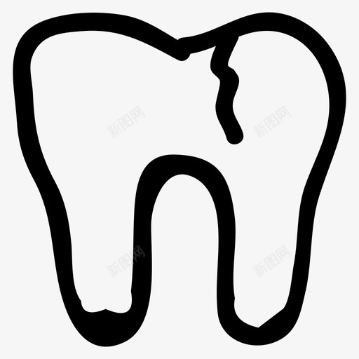 损坏牙齿人图标svg_新图网 https://ixintu.com 人 修复 损坏 牙科手绘 牙齿