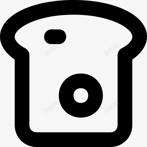 吐司面包面包片图标svg_新图网 https://ixintu.com 吐司 早餐 面包 面包片 食物 食物和饮料平滑线图标