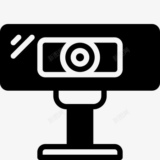 网络摄像头摄像头电脑图标svg_新图网 https://ixintu.com 办公室 办公设备 摄像头 电脑 网络摄像头 设备