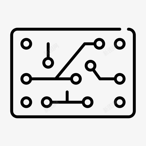电路板微芯片母板图标svg_新图网 https://ixintu.com 3d打印 开关 微芯片 母板 电路板