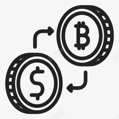 比特币交易所区块链加密货币图标图标