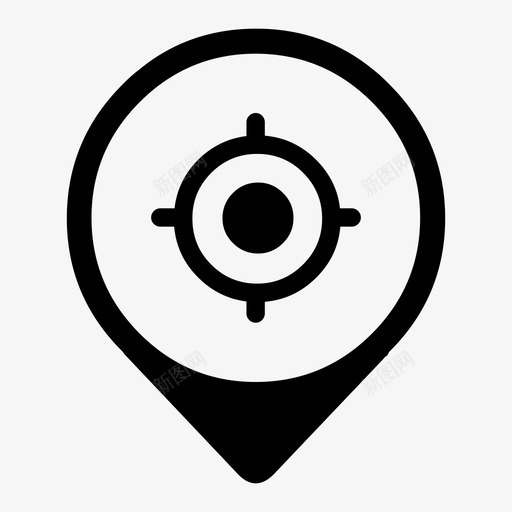 地点位置地图针图标svg_新图网 https://ixintu.com 位置 地图元素 地图针 地点 目标