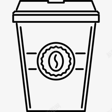 咖啡饮料玻璃杯图标图标