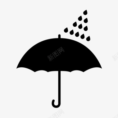 伞雨伞和雨图标图标