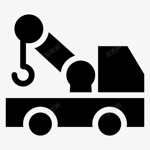 拖车汽车运输图标svg_新图网 https://ixintu.com 拖车 旅行 汽车 车辆 运输 运输字形图标