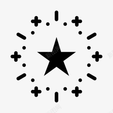 星星庆祝独立日图标图标