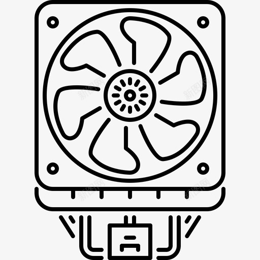 冷却器计算机数据图标svg_新图网 https://ixintu.com 信息 冷却器 数据 计算机 计算机概要 风扇