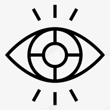 视觉眼睛光学图标图标