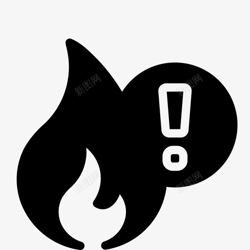 气体警报注意火灾图标svg_新图网 https://ixintu.com 加热 家庭自动化固体 气体警报 注意 火灾 火焰
