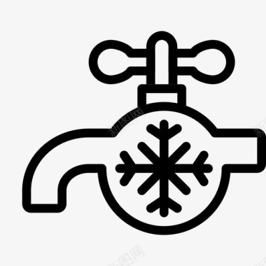 冷水龙头浴室水龙头图标图标