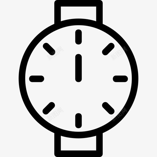 手表时尚计时器图标svg_新图网 https://ixintu.com 工业平滑线图标集 手表 时尚 腕表 计时器