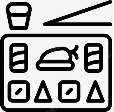 寿司烹饪饮料图标图标