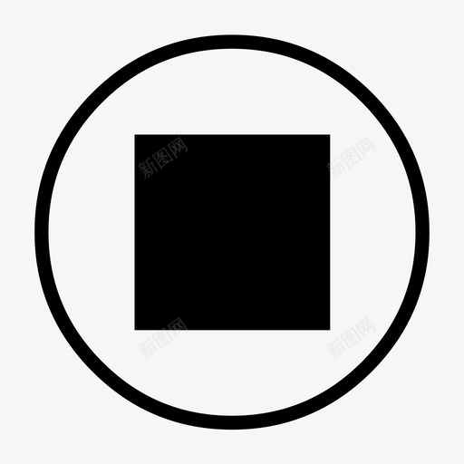 停止按钮媒体正方形图标svg_新图网 https://ixintu.com 停止按钮 媒体 按钮 正方形