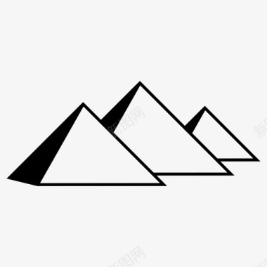 金字塔古代建筑图标图标