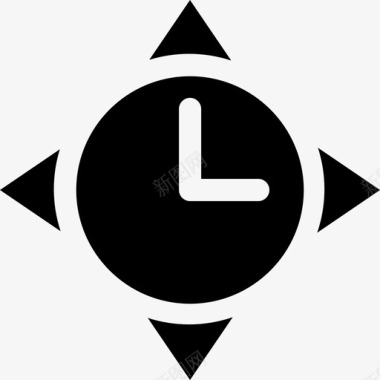 灵活的时间时钟自由图标图标