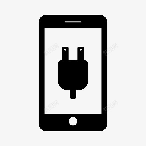 手机电池充电能量低图标svg_新图网 https://ixintu.com 低 功率 手机电池充电 能量