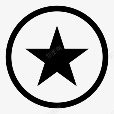 星星书签圆圈图标图标